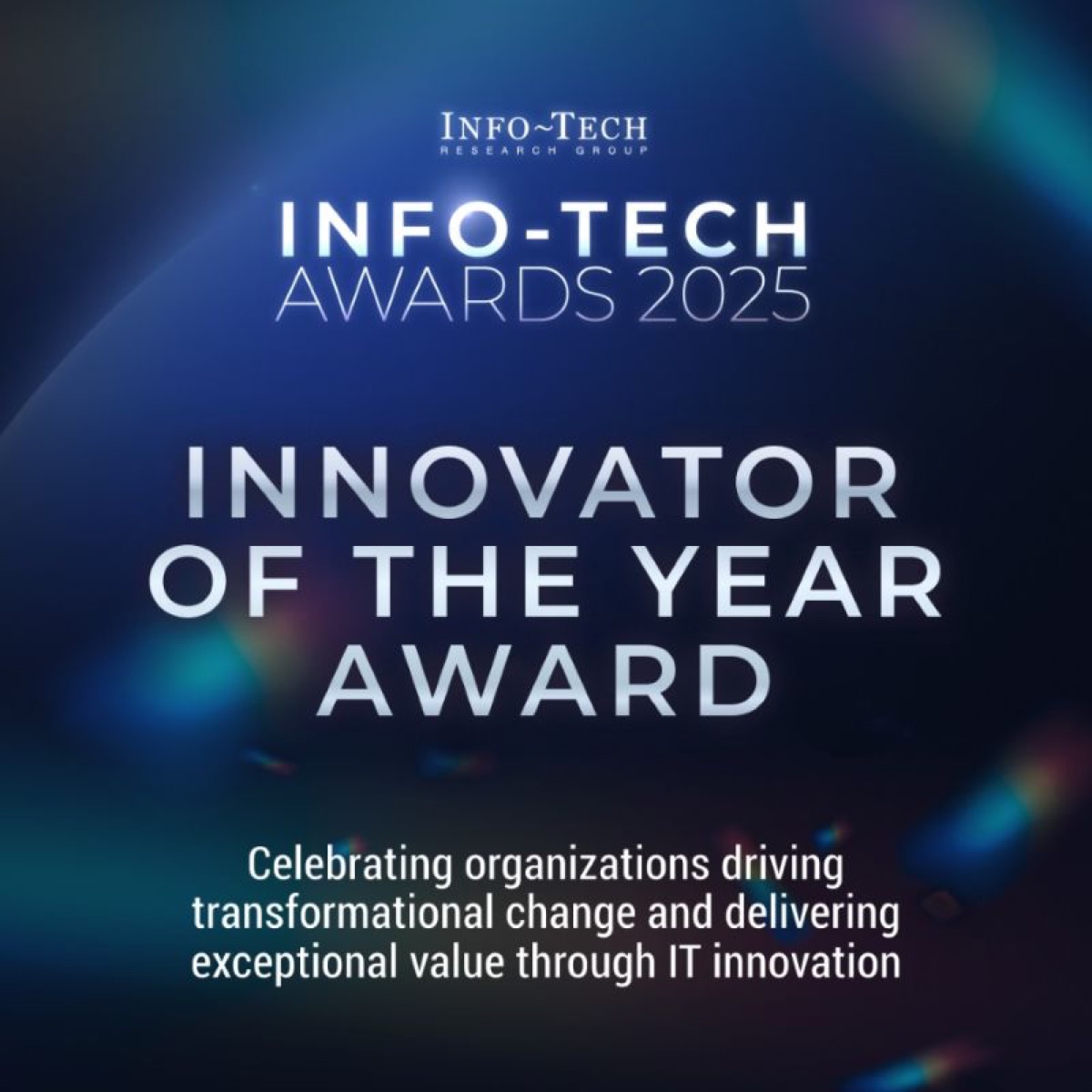 Info-Tech Awards 2025 Innovator of the Year Award recognizing Jean Fahmy's work