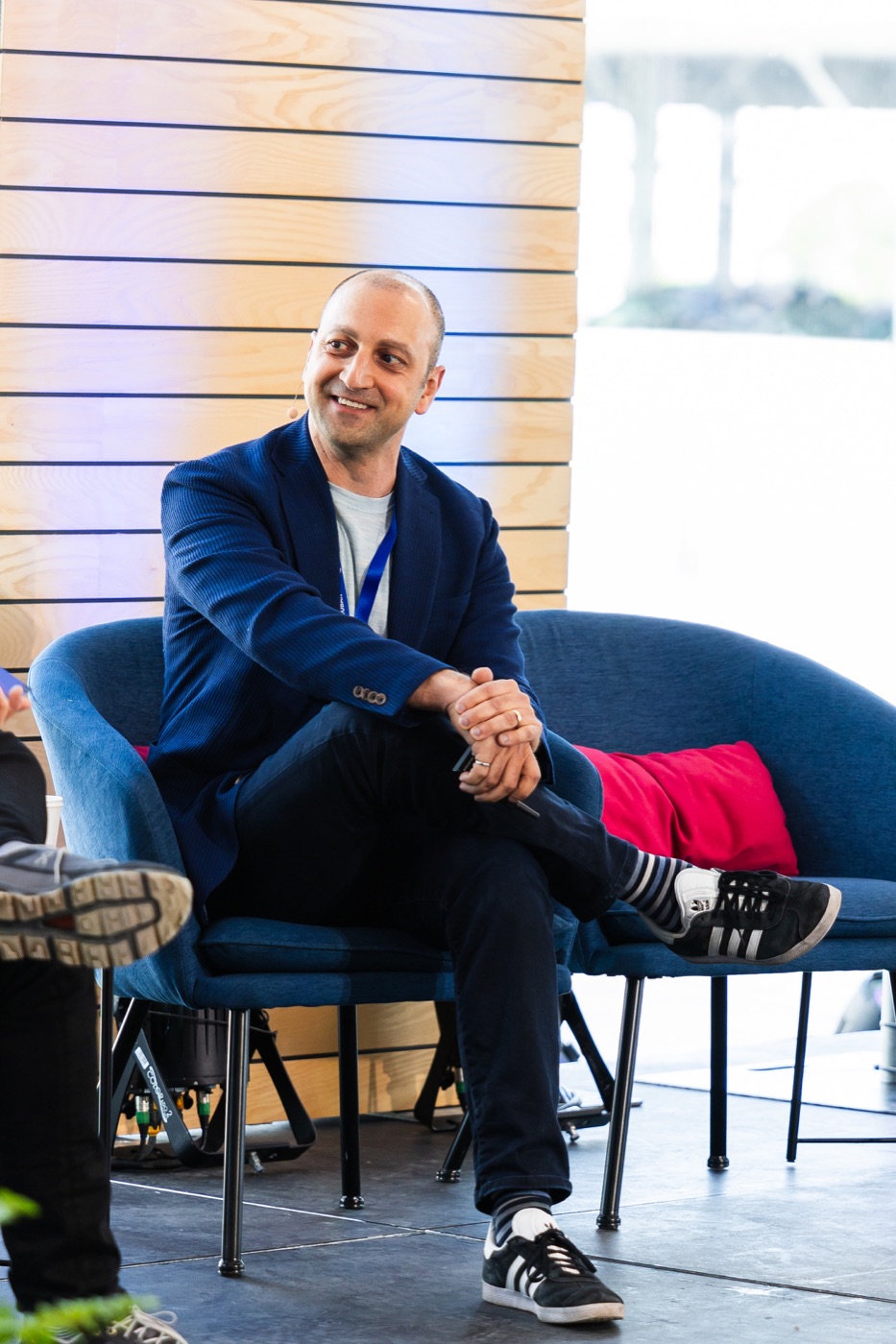 Jean Fahmy listening during an executive technology discussion